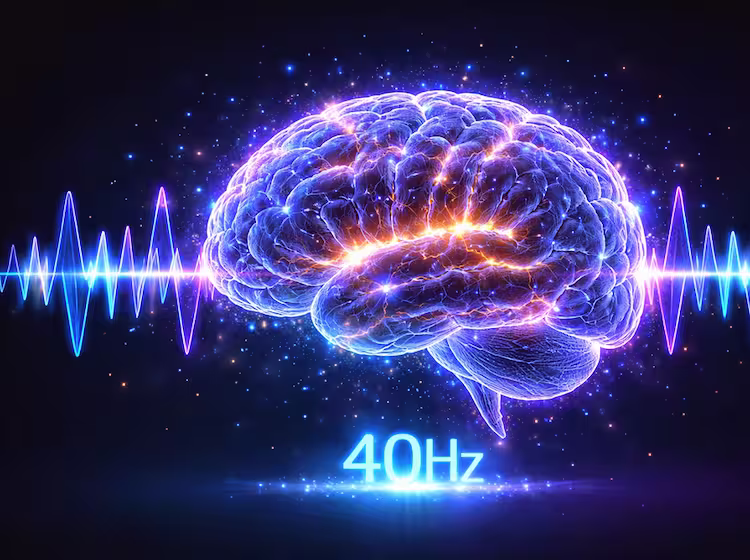 40 Hz gamma brainwave stimulation concept